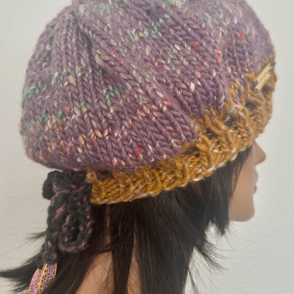 Hand Knits 2 Love Slouch Hat Beanie Adjustable Fit Designer Decorative Beads